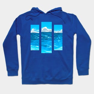 Blue sea and the clouds Hoodie